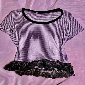 pink and black crop top